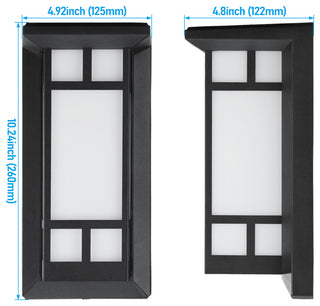 LED Exterior Lights Outdoor, Black, 3000K Warm White