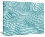 "Fractal Rippled Blue Waves" Abstract Art Canvas Print, 40"x30"