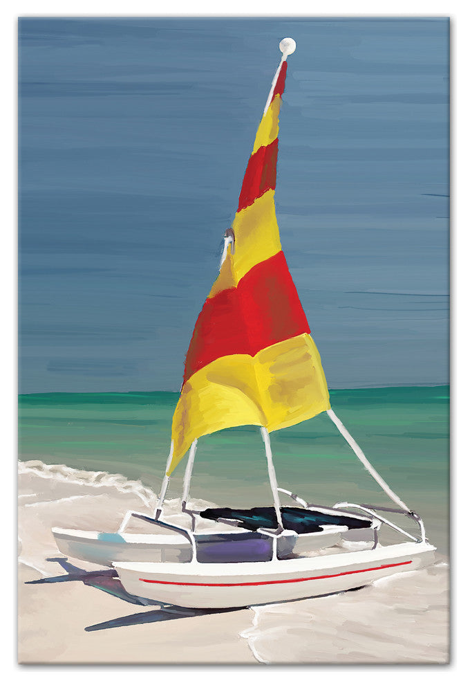 Colorful Sailboat Wall Art, 12x18, Canvas