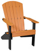 Poly Lakeside Adirondack Chair, Tangerine & Black