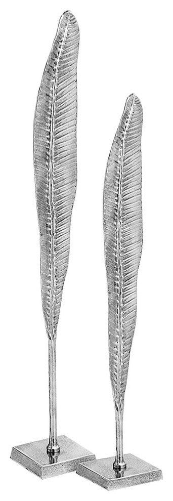 Tallo Thin Leaf Sculptures, Set of 2