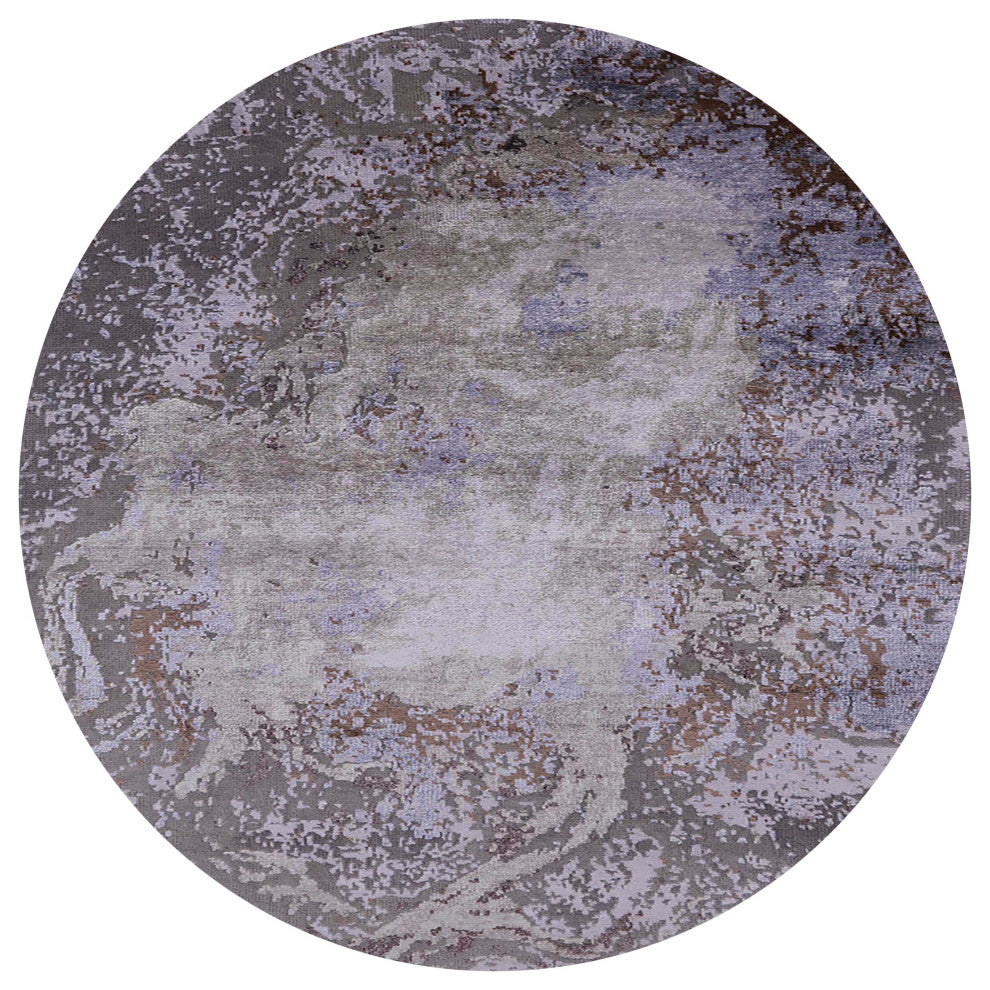 Ahgly Company Indoor Round Mid-Century Modern Area Rugs, 4' Round
