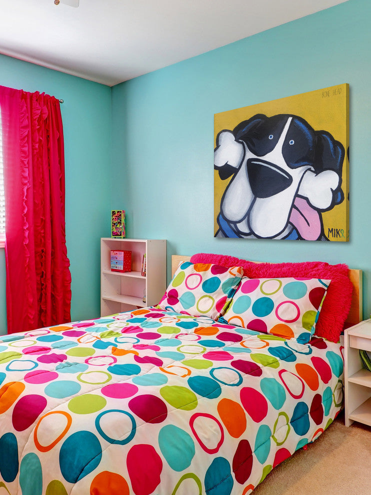 Marmont Hill, "Bonehead Great Dane" by Mike Taylor on Wrapped Canvas, 32x32