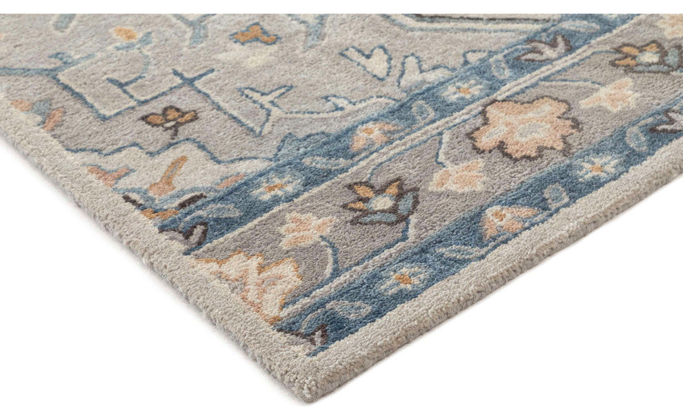 Timeless Britson Hand Made Indoor Area Rug, 3'x5', Blue