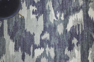 Bamboo Silk Hand-Knotted Bamboo Silk and Cotton Navy Blue Area Rug