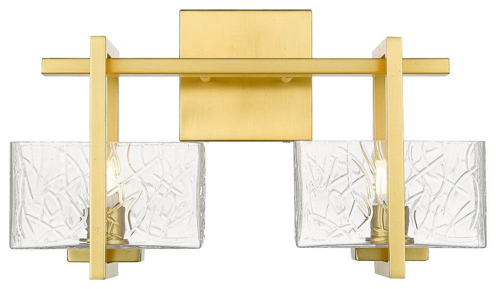 Innovations 312-2W-SG-CL-LED 2-Light Bath Vanity Light, Satin Gold