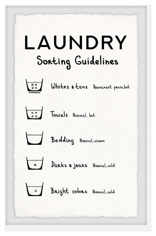 "Sorting Laundry" Framed Painting Print, 30x45