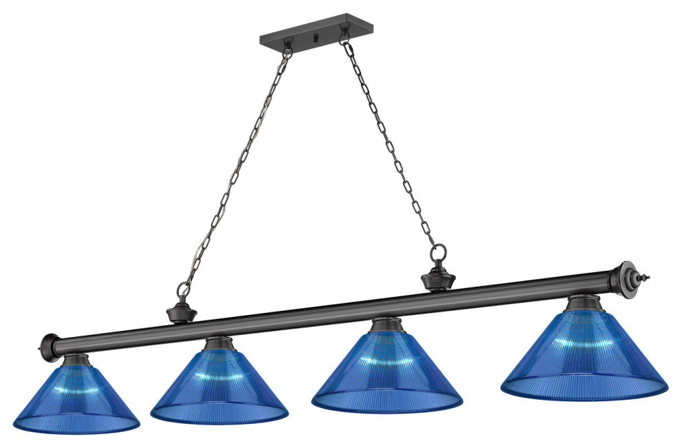 Zlite 2306-4BP-ARDB 4-Light Billiard, Dark Blue