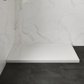 Ove Decors Erika Shower Base Rectangle, White, 60 in.x 32 in., Side Drain