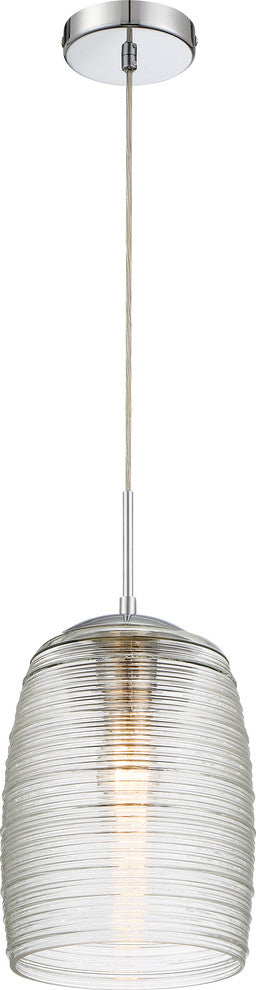 Rebound 1-Light Mini Pendant, Polished Chrome