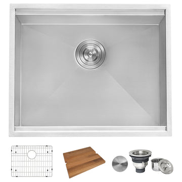 Ruvati RVH8307 21" Stainless Steel Workstation Single Bowl Bar Prep Sink