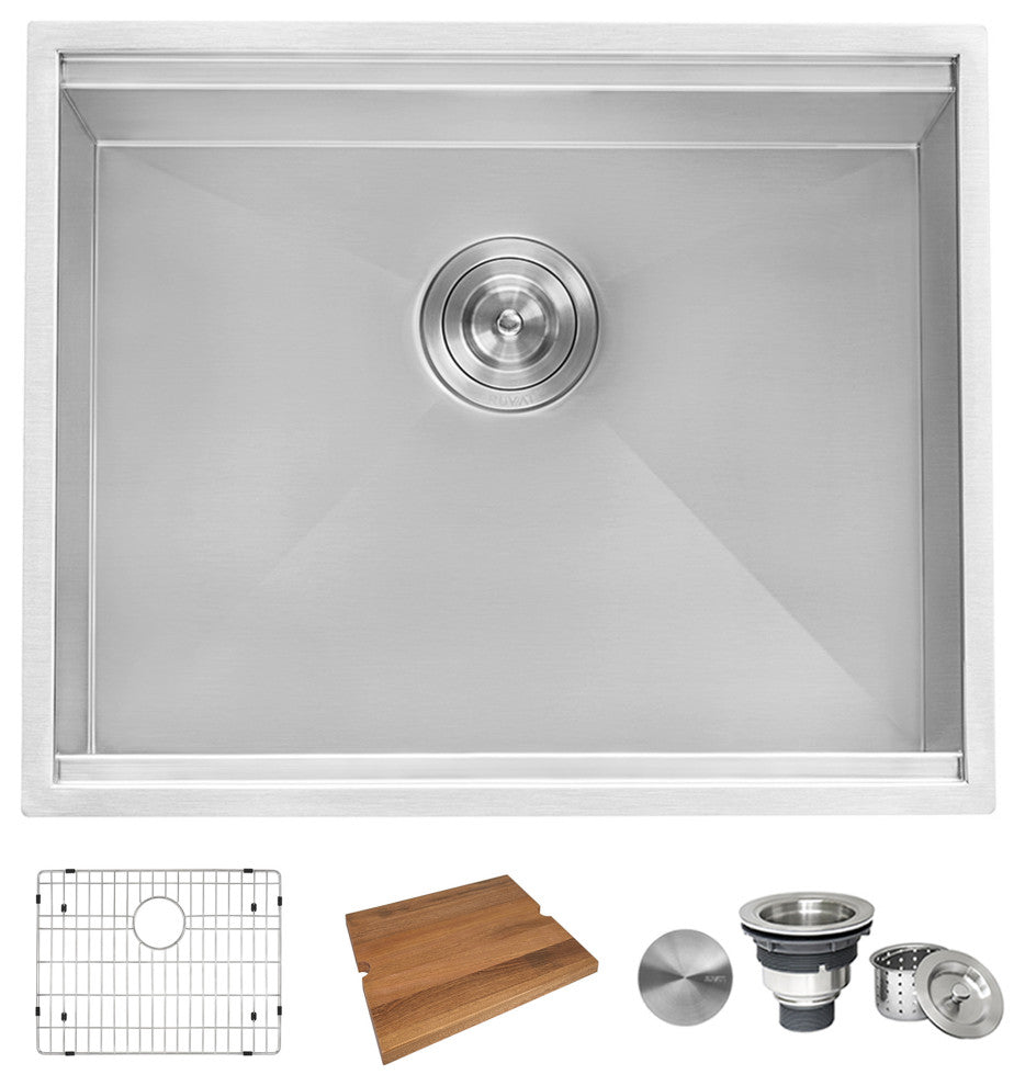 Ruvati RVH8307 21" Stainless Steel Workstation Single Bowl Bar Prep Sink