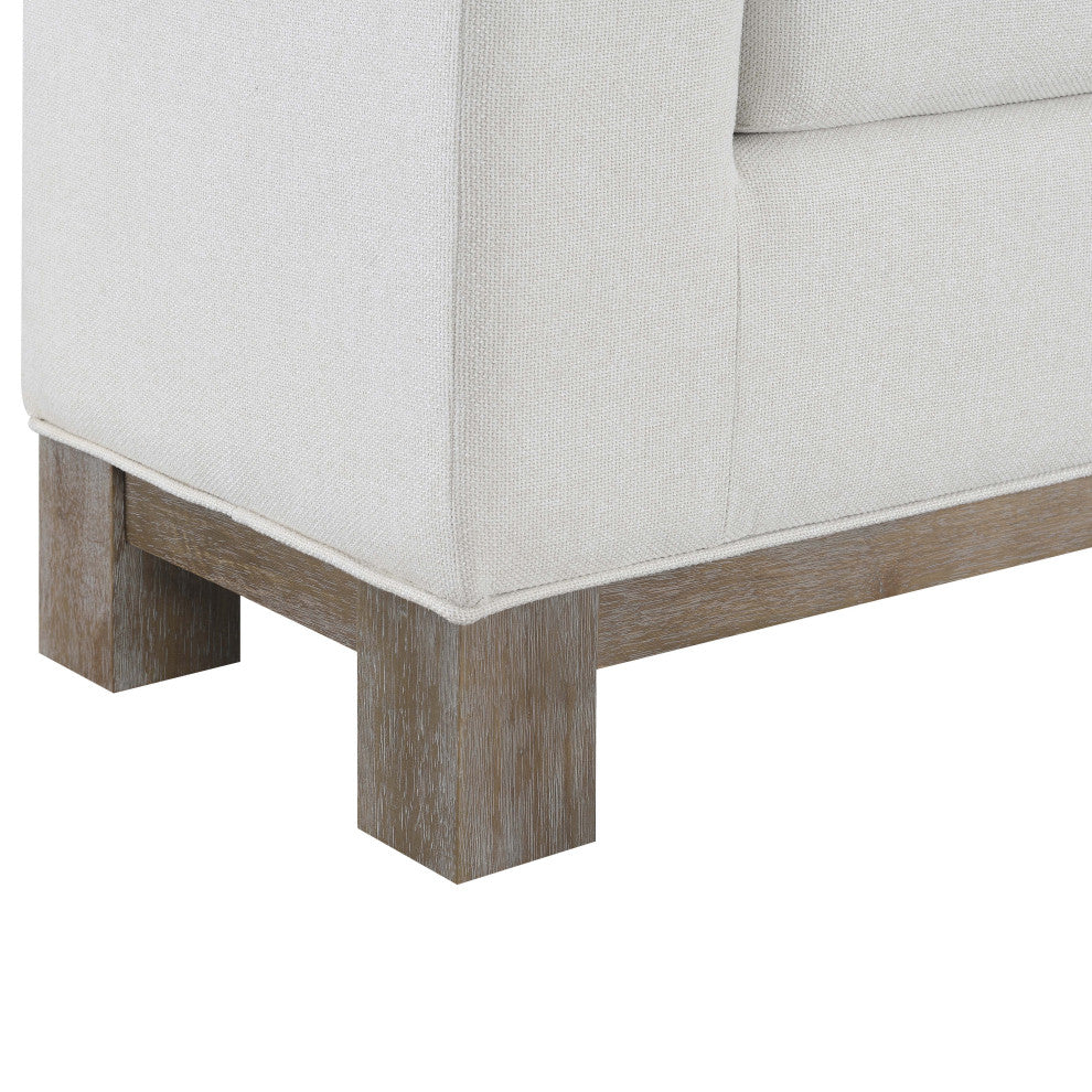 Remi Stain-Resistant Queen Bench, Ivory