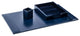 Navy Blue Bonded Leather 3-Piece Desk Set