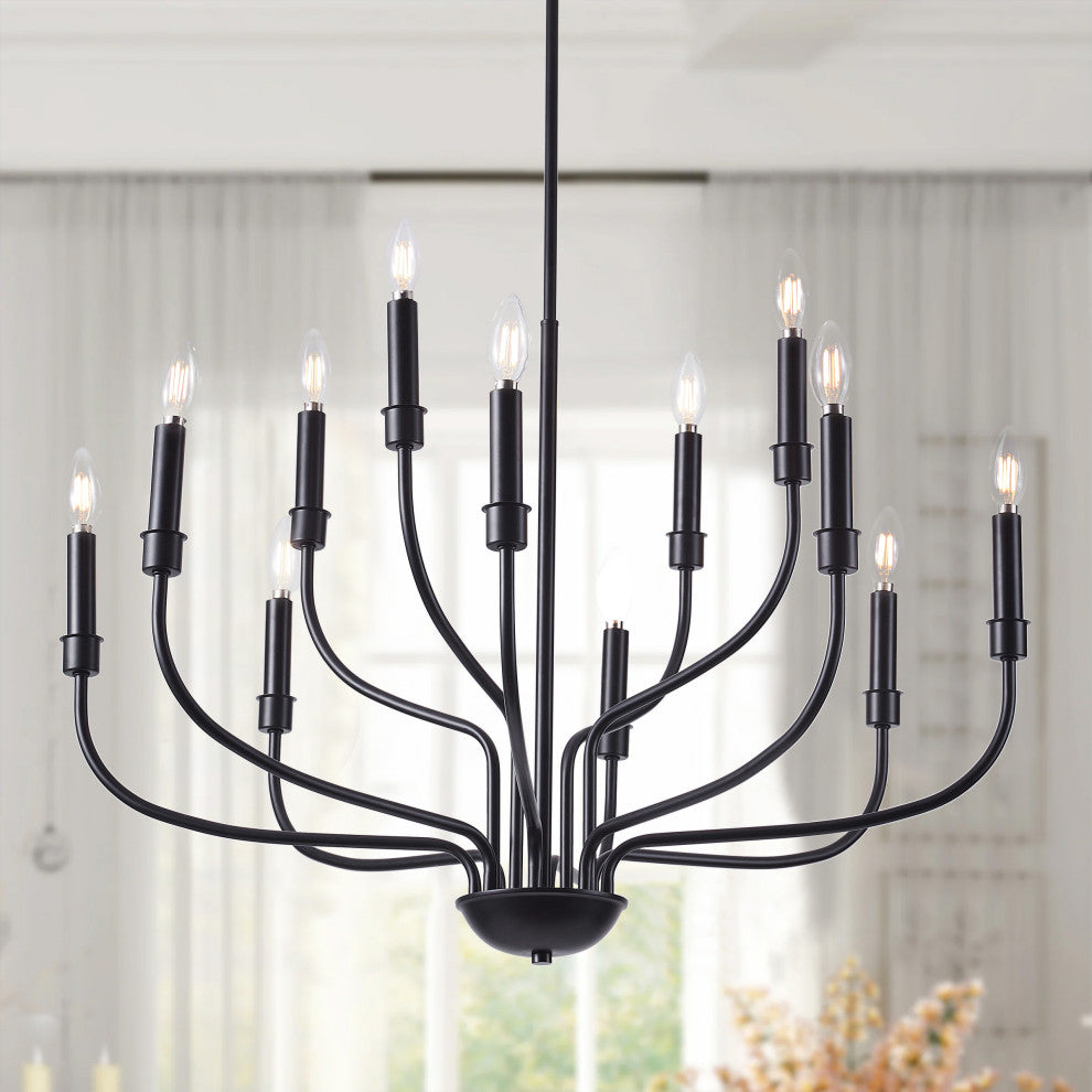 12-Light Modern Pendant Light Candle Style Ceiling Light