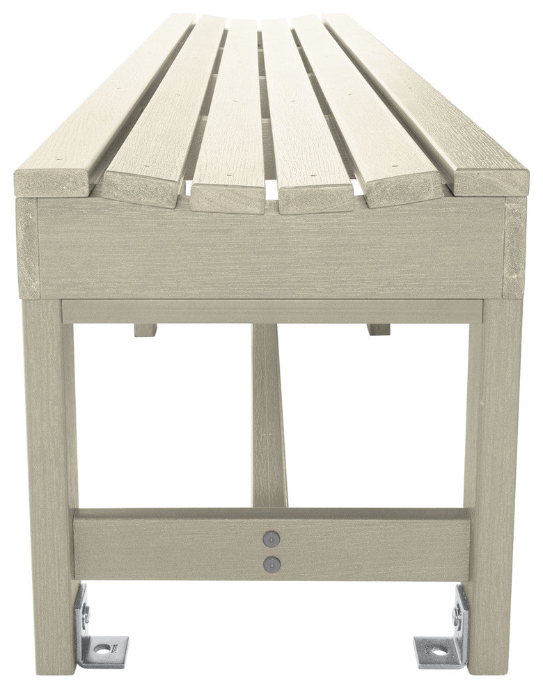 Sequoia Weldon 6'' Backless Picnic Bench, Whitewash
