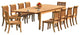 11-Piece Set, 122" X-Large Rect Table, 10 Giva Chairs, Sunbrella Cushion, Black