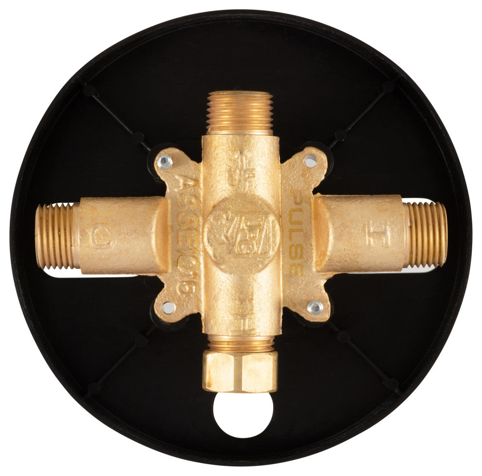 PULSE ShowerSpas TruTemp Pressure Balance Valve With Matte Black Trim Kit