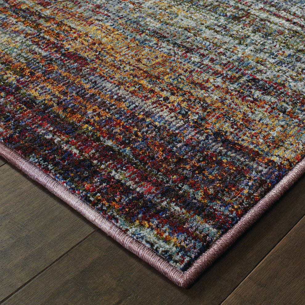 Aegina Motley Stripes Multi/Multi Area Rug, 1'10"x3'2"