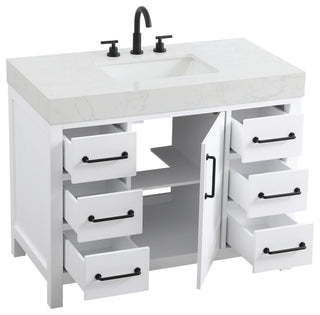 Home Living 42" Single Bathroom Vanity, White