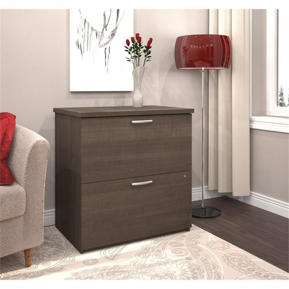 Pemberly Row Contemporary 29" Lateral File Cabinet in Antigua