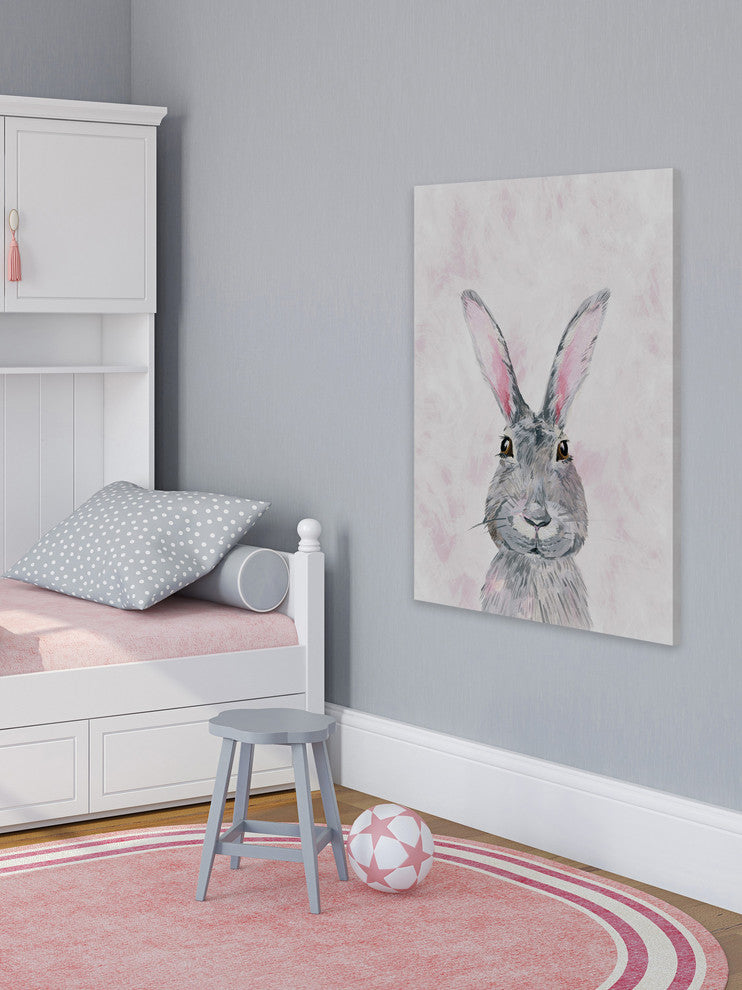 "Happy Rabbit II" Painting Print on Wrapped Canvas, 20"x30"