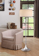 Florenza Dual Light LED Floor Lamp With Dimmer, Modern Chrome, 63"