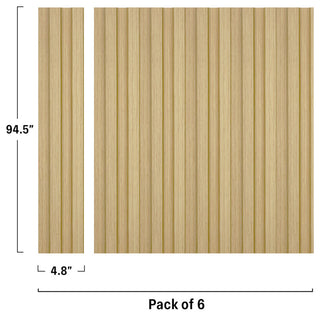 Waterproof Slat Panel, Pine, Pack of 6