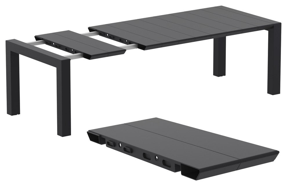 Compamia Vegas 70"-86" Extendable Dining Table, Black