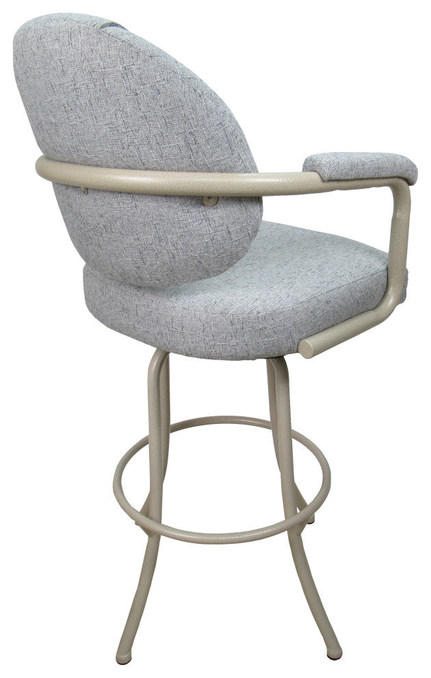 Swivel Counter Metal Pub Set - M-70 Stools 26" or 30", Hemsath Slate - Beige, 26", Crackle Glass