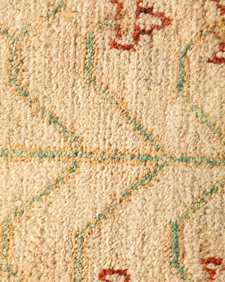 Eclectic, One-of-a-Kind Hand-Knotted Area Rug Red, 10'1"x14'9"