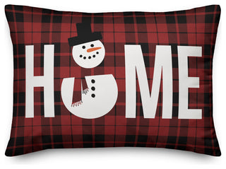 Snowman Home Lumbar Pillow, 14"x20"