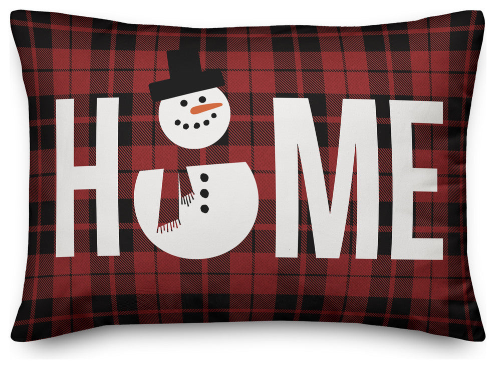 Snowman Home Lumbar Pillow, 14"x20"