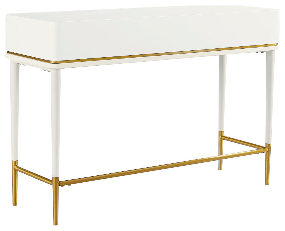 Mariah 2 Drawer Off-White Desk - Off-White