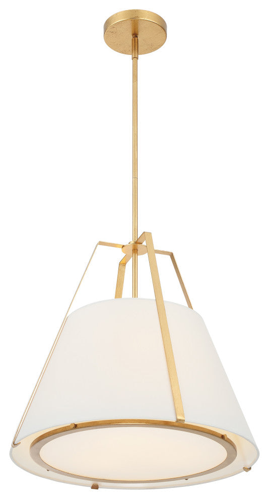 Fulton Three Light Pendant in Antique Gold