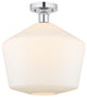 Innovations 616-1F-PC-G651-12 1 Light Semi-Flush Mount, Polished Chrome