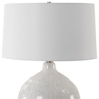 Uttermost Dribble White Glaze Table Lamp