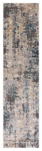 Surya Pune PUN-2307 5'3"x7'3" Rug, Charcoal/Black/Beige/Khaki/Brown/Camel/Teal
