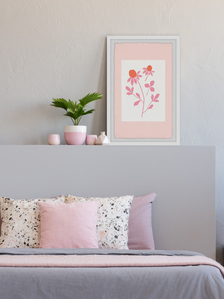 "Touch the Leaf" Framed Painting Print, 24x36