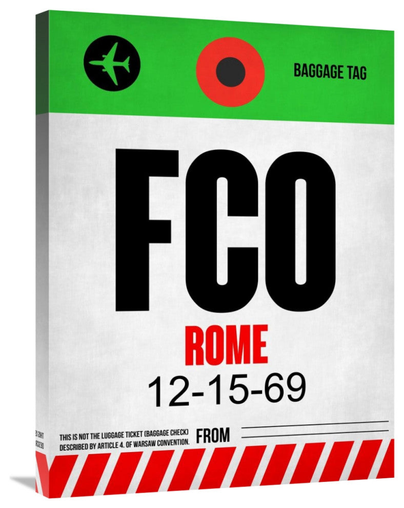 "FCO Rome Luggage Tag 1" Fine Art Print