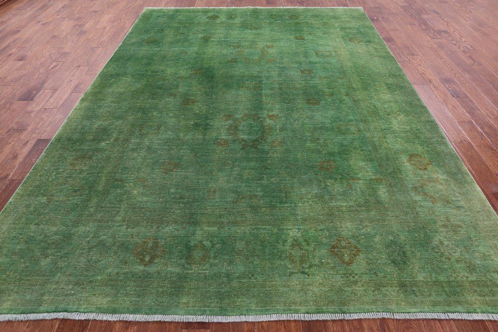 Full Pile Overdyed Hand Knotted Wool Rug 8' 10" X 11' 5" - HR9659
