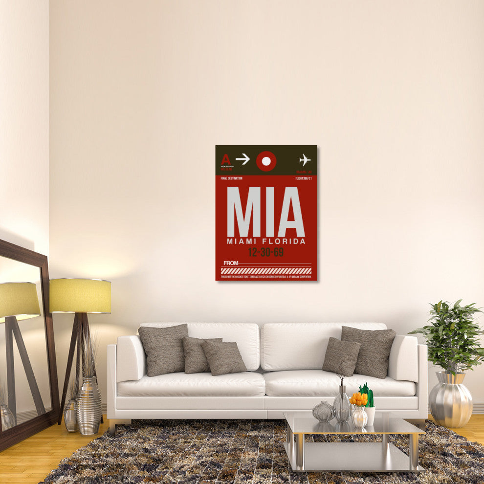 "MIA Miami Luggage Tag 2" Fine Art Print