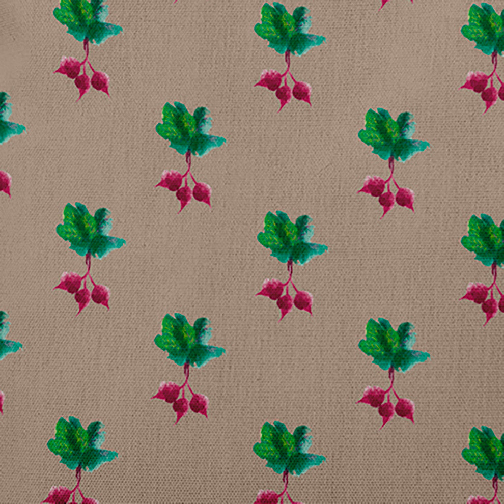 Radishes Pattern Decorative Throw Pillow, Doe, 14"x20"