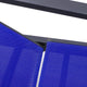 LeisureMod Marlin Outdoor Patio Stackable Chaise Lounge Chair With Armrests, Navy Blue