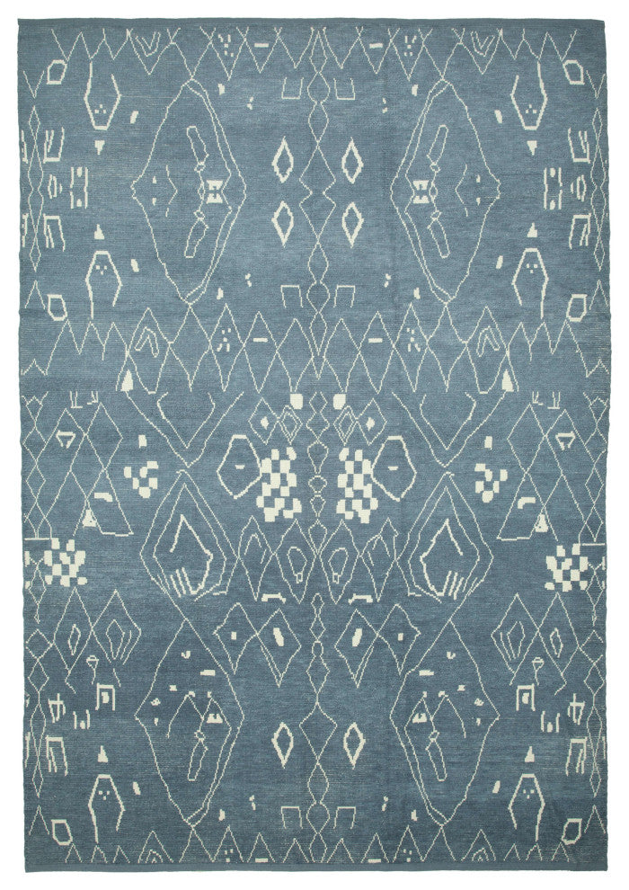 Rug N Carpet - Handmade Unique 9' 10'' x 14' 1'' Moroccan Area Rug