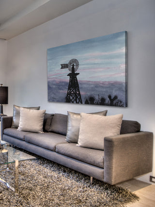 "Texas Sunset" Painting Print on Wrapped Canvas, 30"x20"
