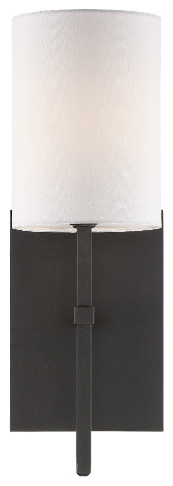Veronica 1-Light Wall Mount, Black Forged