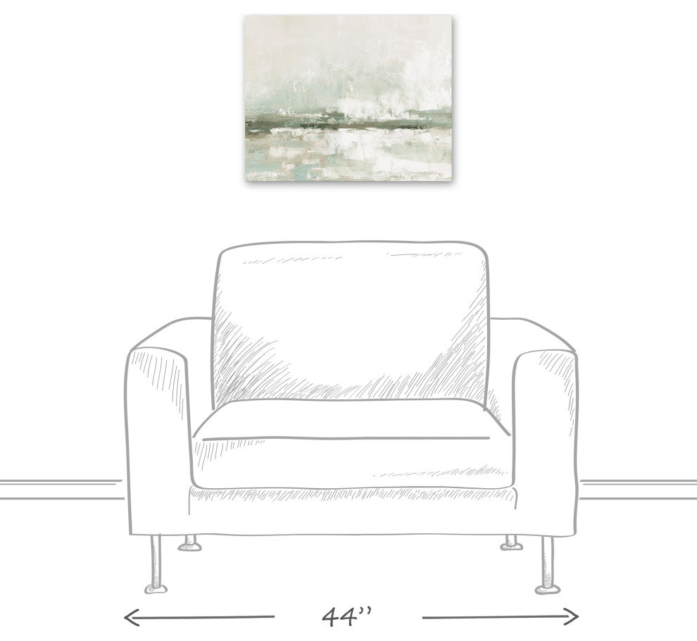 Sage Blue and Cream Abstract 16x20 Canvas Wall Art