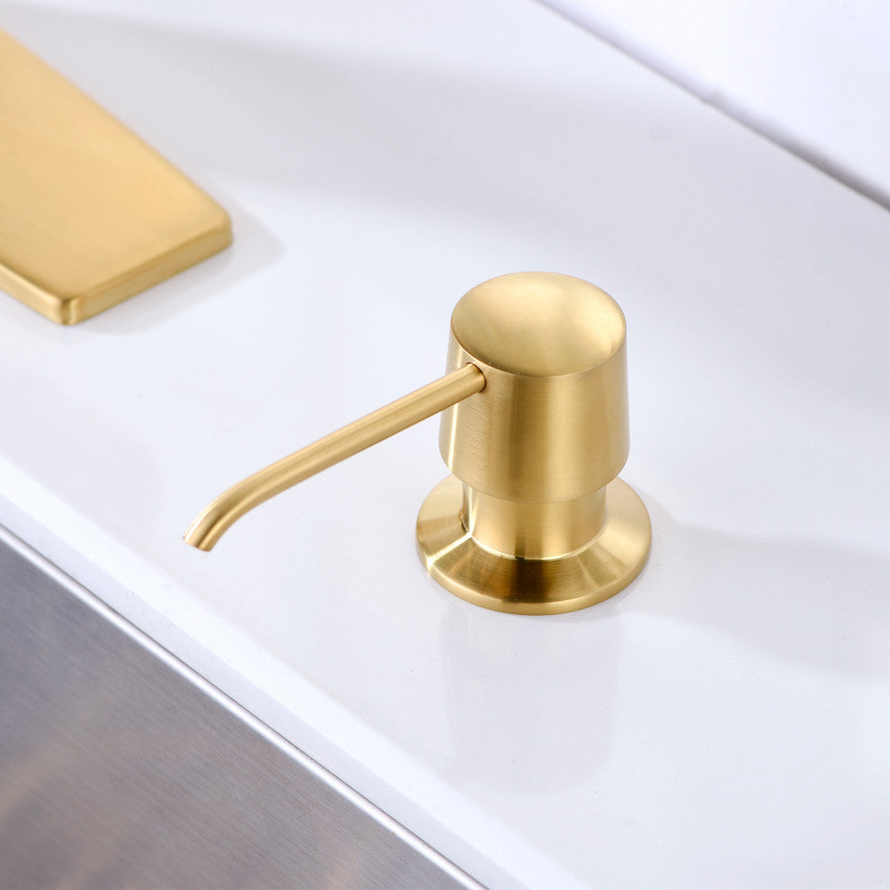 Kitchen Soap/Lotion Pump Dispenser, Brushed Gold