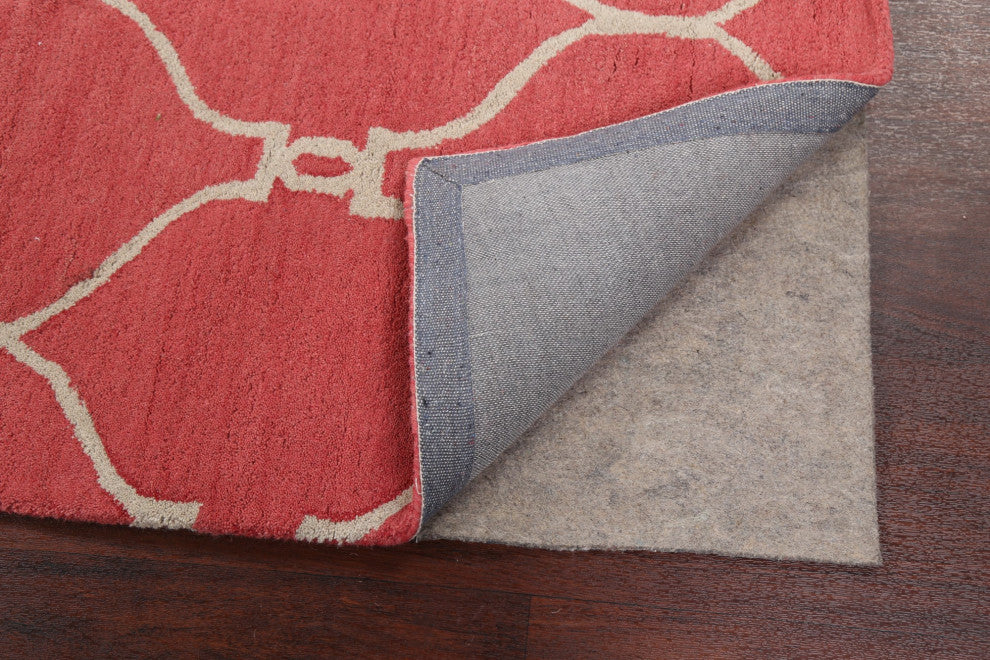 Trellis Geometric Contemporary Oriental Wool Area Rug Hand-tufted 5x8